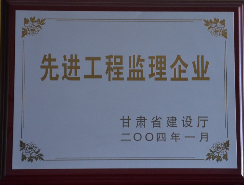 2004年甘肅省先進監理企業